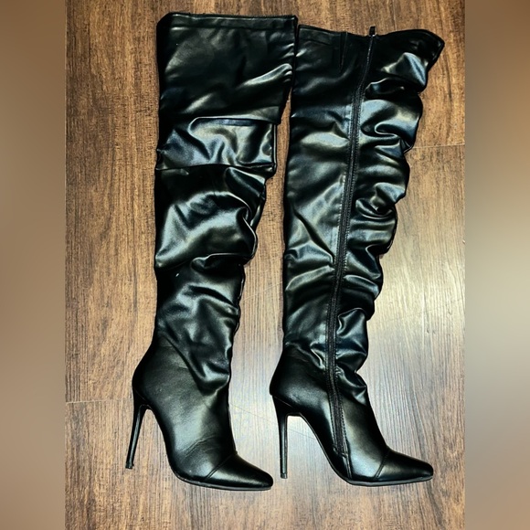 Forever Shoes - EUC Forever 21 Black Over-the-Knee Boots